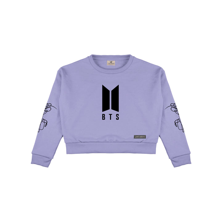 Oversized Women BTS Crop Sweatshirt - Just Adore