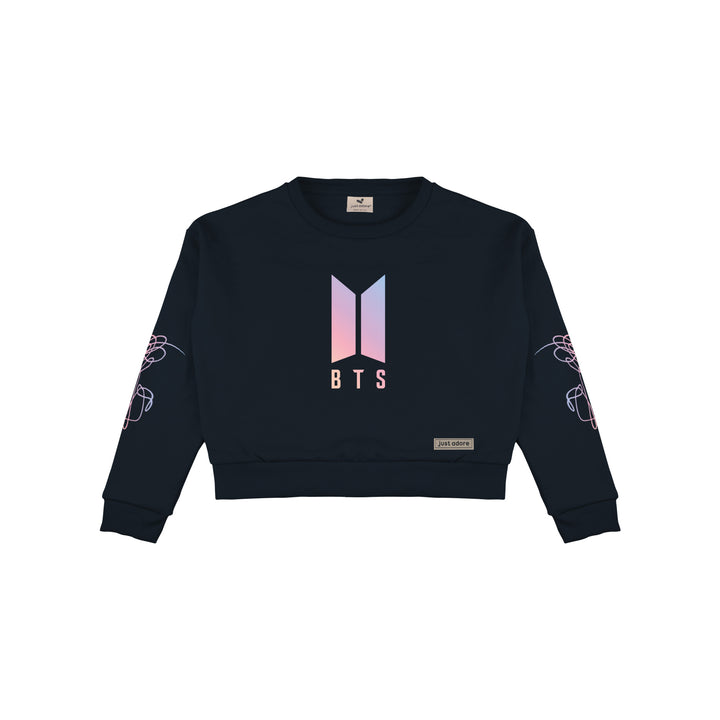 Oversized Women BTS Crop Sweatshirt - Just Adore