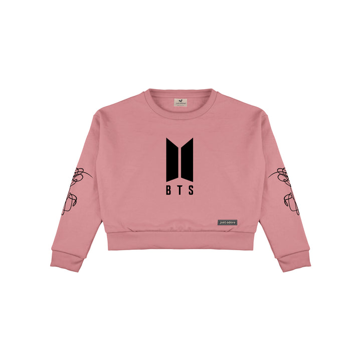 Oversized Women BTS Crop Sweatshirt - Just Adore