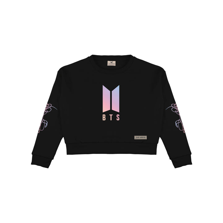 Oversized Women BTS Crop Sweatshirt - Just Adore