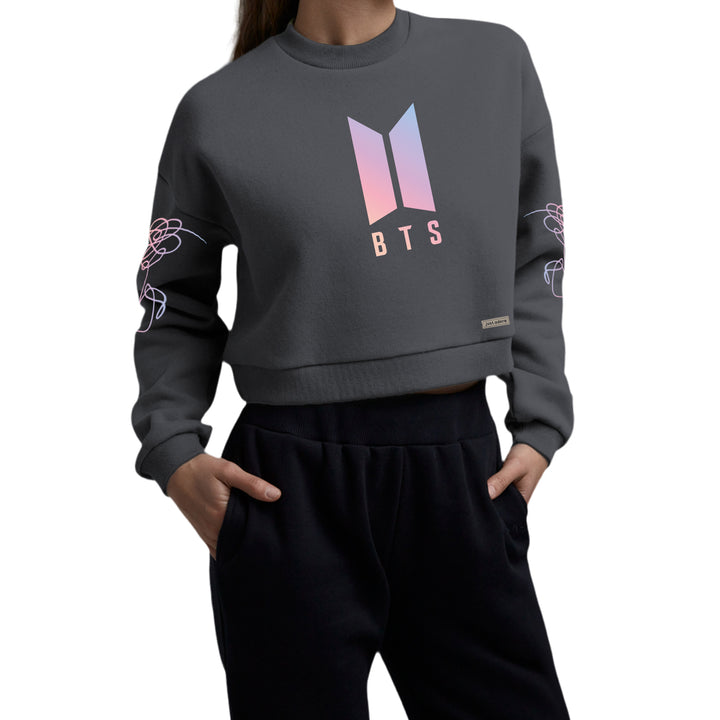 Oversized Women BTS Crop Sweatshirt - Just Adore