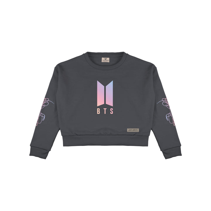 Oversized Women BTS Crop Sweatshirt - Just Adore