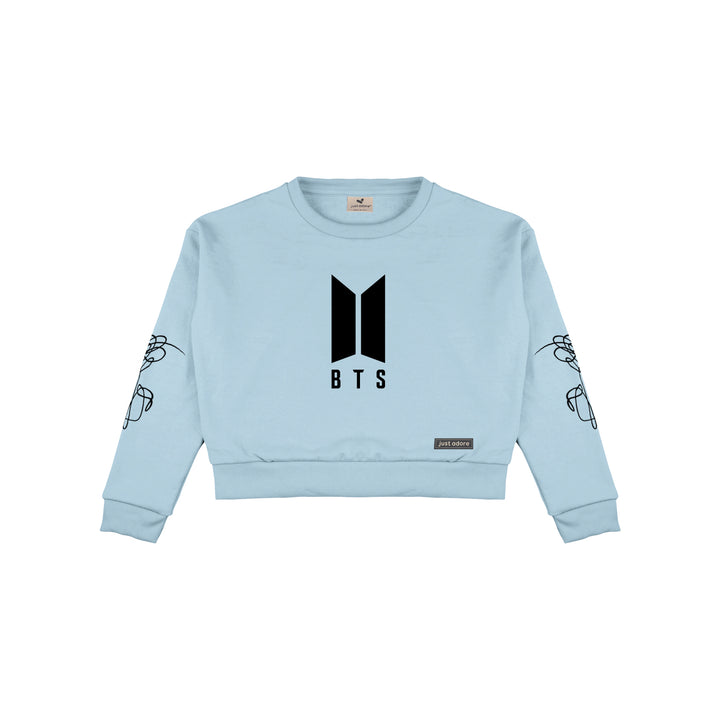 Oversized Women BTS Crop Sweatshirt - Just Adore