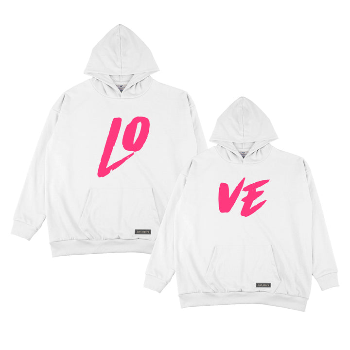 Oversized Couples Love Hoodie - Just Adore