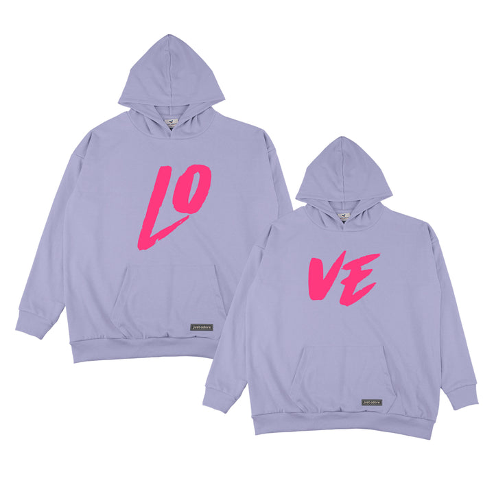 Oversized Couples Love Hoodie - Just Adore