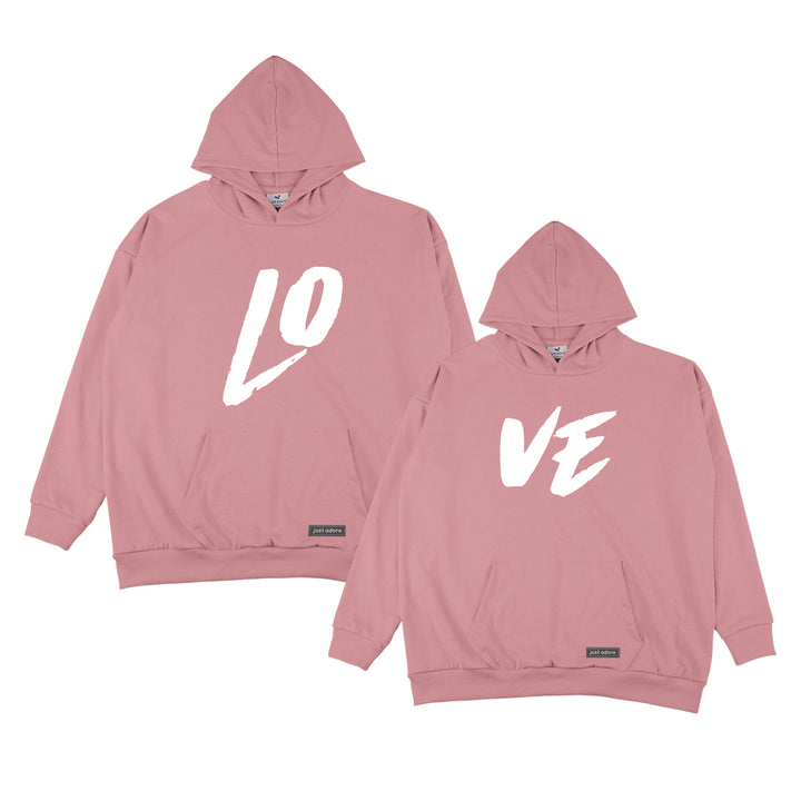 Oversized Couples Love Hoodie - Just Adore