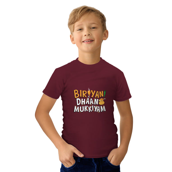 Biriyani dhaan mukkiyam Kids Tshirt - Just Adore