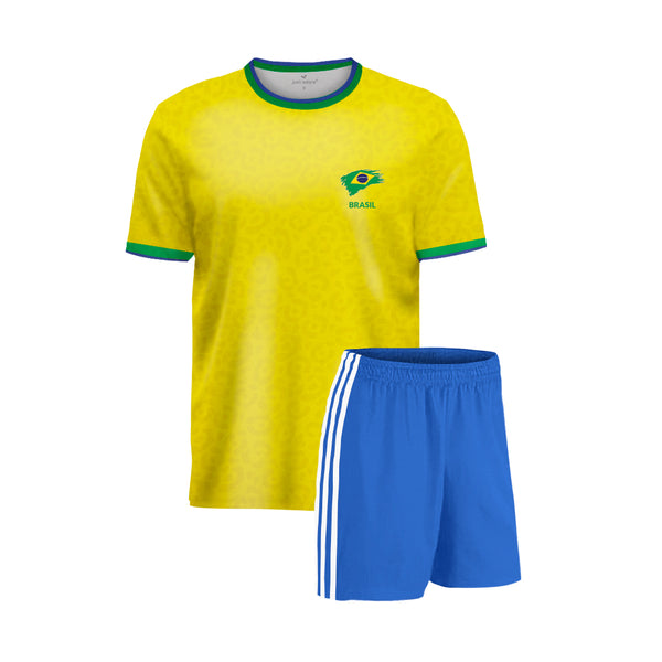 Brazil Football Team Fans Home Jersey Set - Just Adore