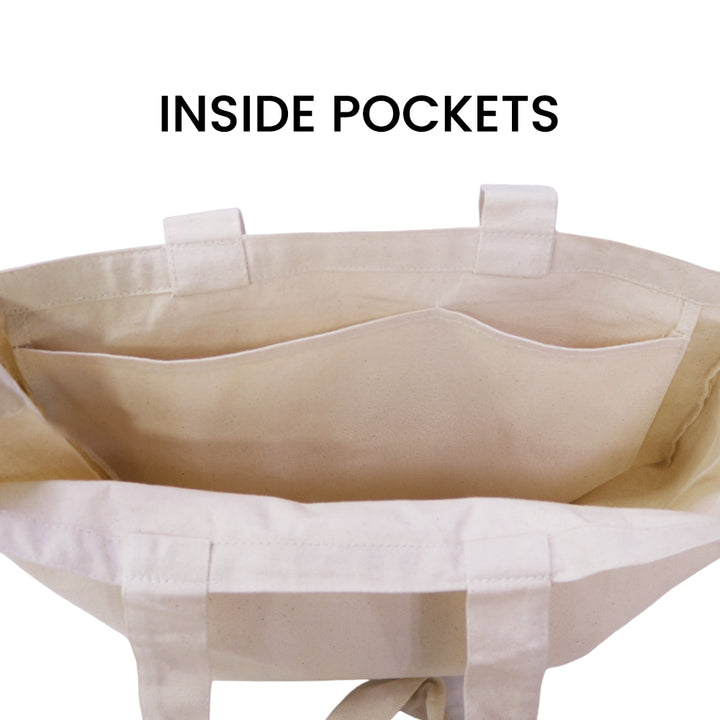 Just Adore Canvas Beach Bag with Inside pocket - Just Adore