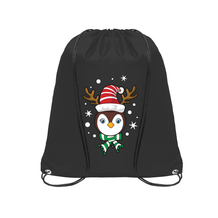 Christmas Penguin Drawstring Bag - Just Adore