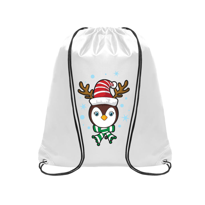 Christmas Penguin Drawstring Bag - Just Adore