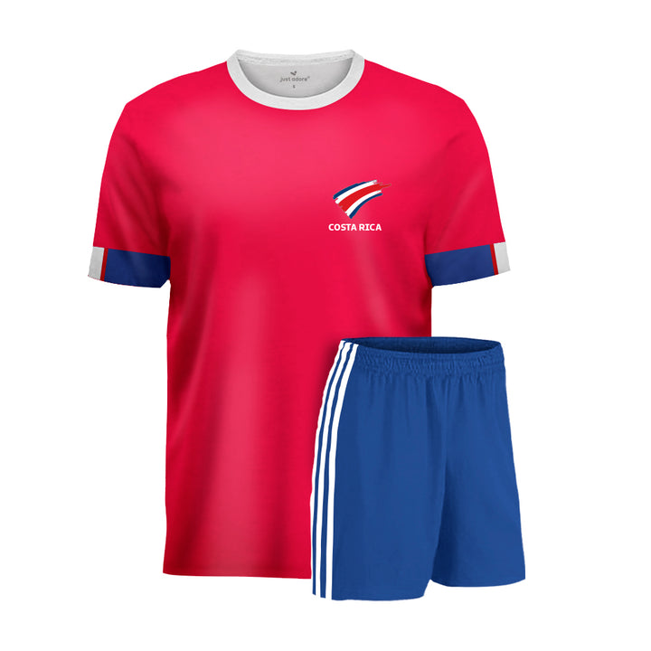 Costa Rica Football Team Fans Home Jersey Set - Just Adore