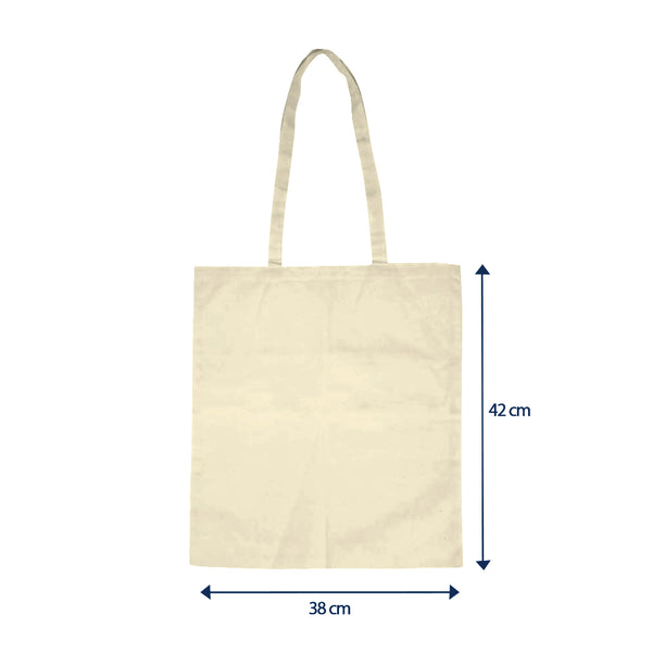 Cotton Canvas Shopping Bag, Blank - Just Adore