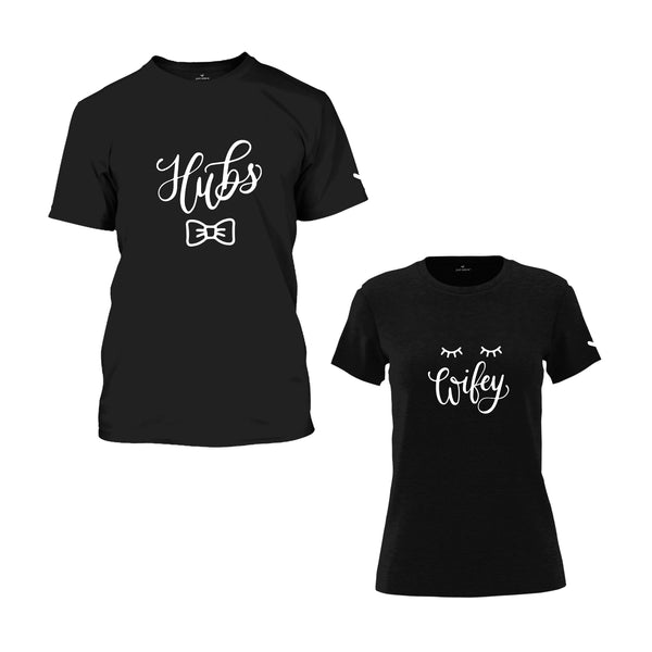 Hubs and Wify Couple T shirt - Organic - Just Adore