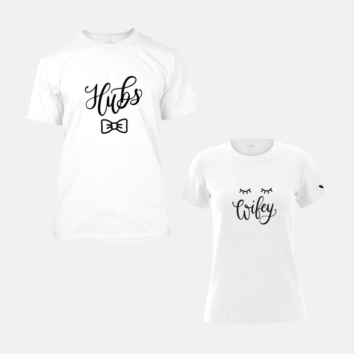 Hubs and Wify Couple T shirt - Organic - Just Adore