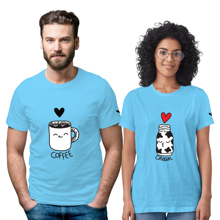 Coffee and Cream Couple T-shirt - Just Adore