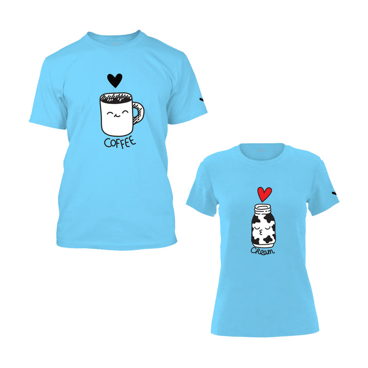 Coffee and Cream Couple T-shirt - Just Adore