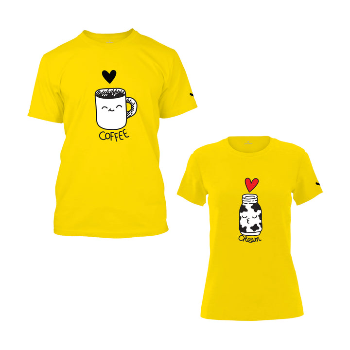 Coffee and Cream Couple T-shirt - Just Adore
