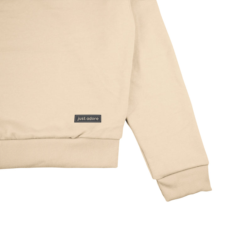 Oversized Women Crop Sweatshirt - Blank - Just Adore