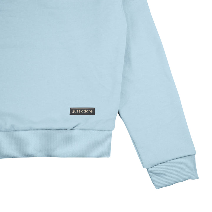 Oversized Women Crop Sweatshirt - Blank - Just Adore