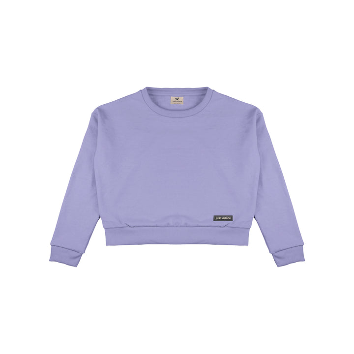 Oversized Women Crop Sweatshirt - Blank - Just Adore