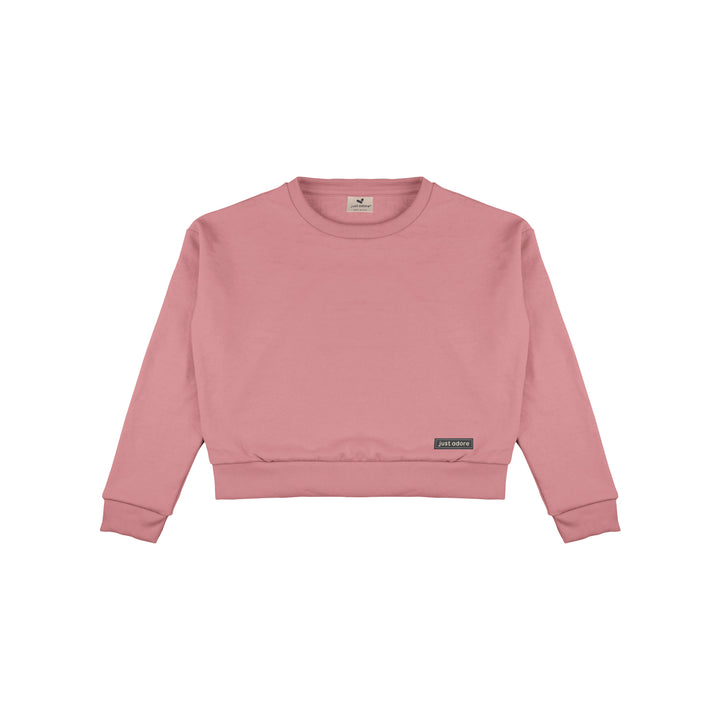 Oversized Women Crop Sweatshirt - Blank - Just Adore