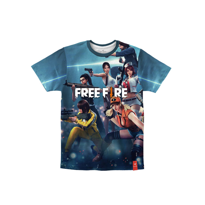 Free Fire Sublimation Printed Kids Tshirt - Just Adore