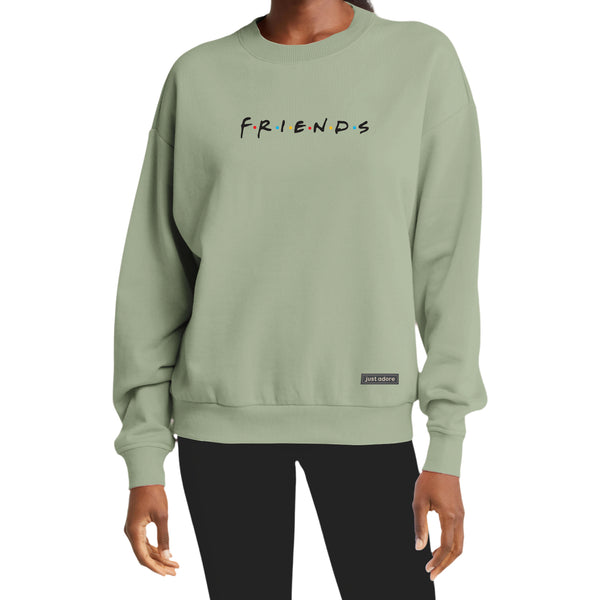 Oversized Women Friends Sweatshirt - Just Adore