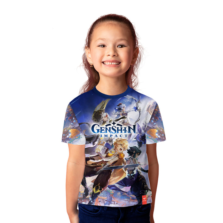 Genshin Impact Characters Sublimation Printed Kids Tshirt - Just Adore