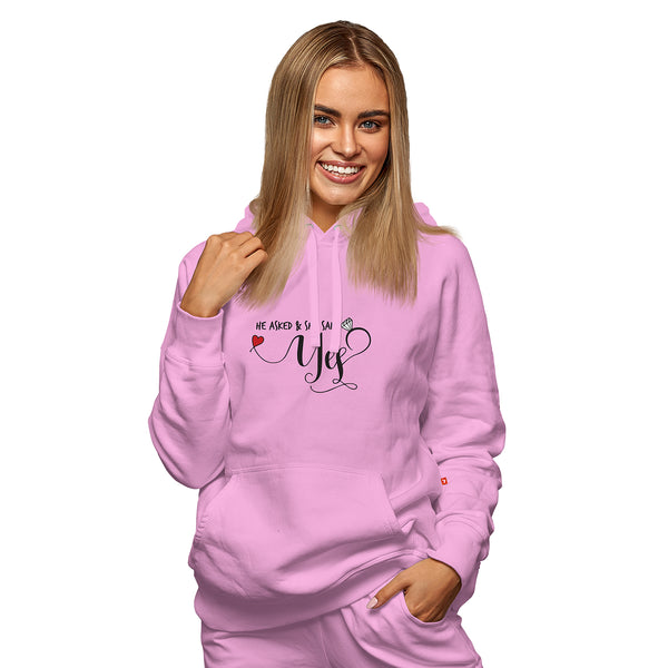 She Said Yes Valentine Hoodie - Just Adore