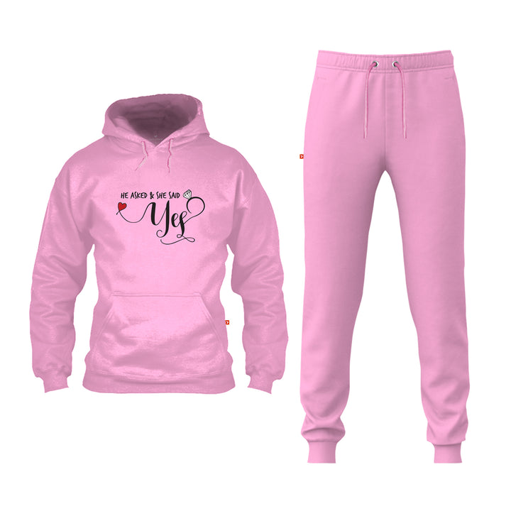 She Said Yes Valentine Hoodie and Jogger Set - Just Adore