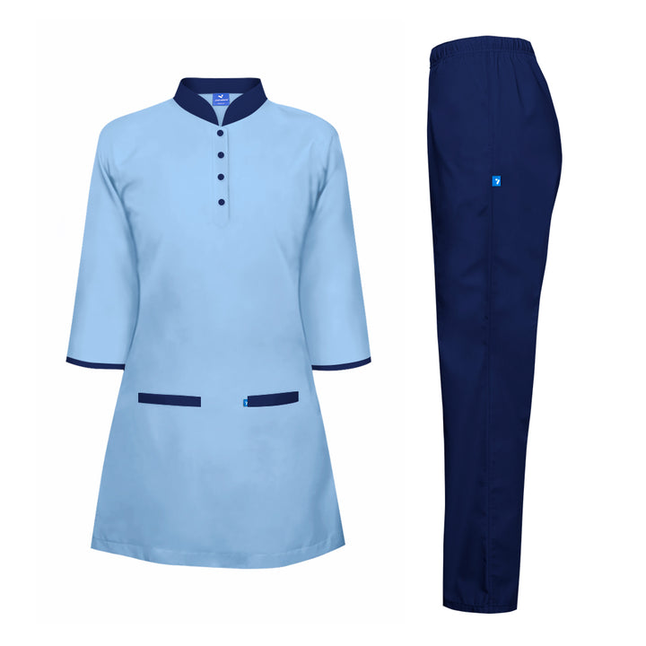 Housekeeping Uniform Long Sleeve, Long Length Shirt & Pant Set - Unisex - Just Adore