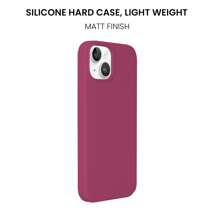 Silicone Case for iPhone 14, Matt Finish, Hard Case - 10 Colors - Just Adore