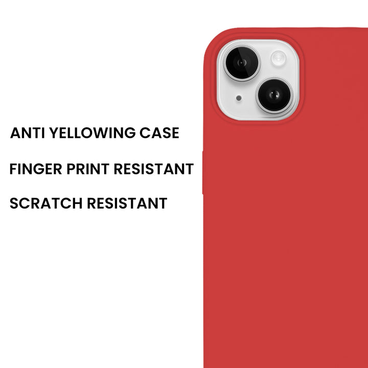 Silicone Case for iPhone 14 Plus, Matt Finish, Hard Case - 10 Colors - Just Adore