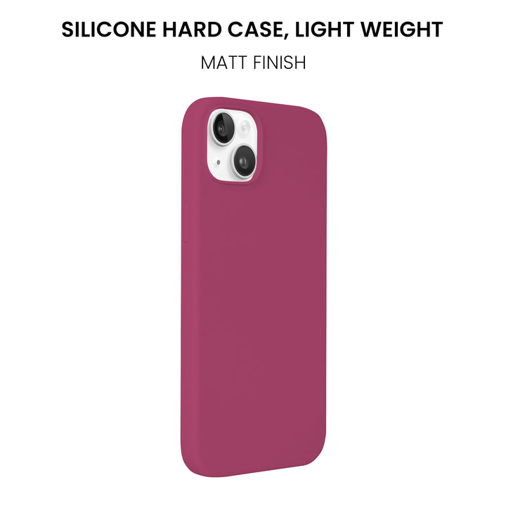 Silicone Case for iPhone 14 Plus, Matt Finish, Hard Case - 10 Colors - Just Adore