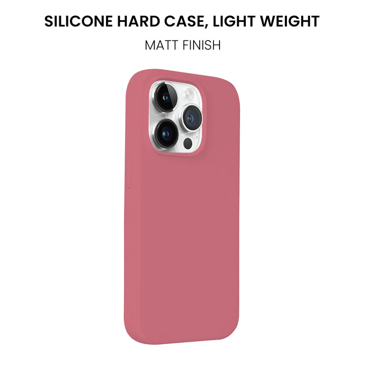 Silicone Case for iPhone 14 Pro, Matt Finish, Hard Case - 10 Colors - Just Adore