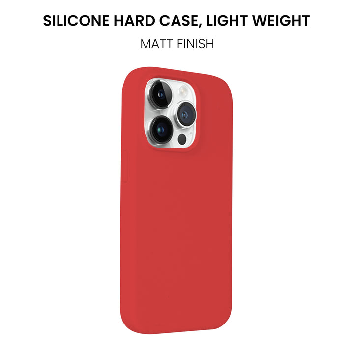 Silicone Case for iPhone 14 Pro, Matt Finish, Hard Case - 10 Colors - Just Adore