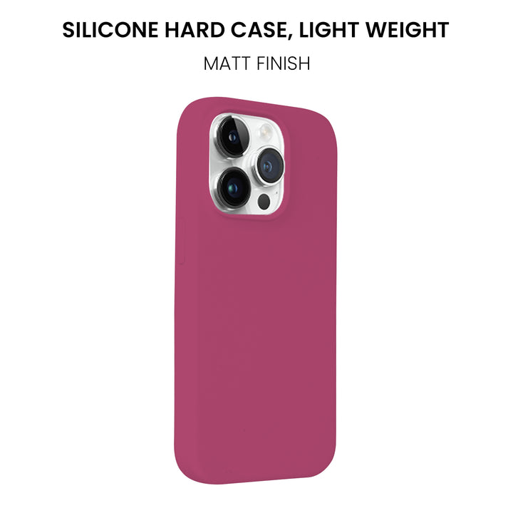 Silicone Case for iPhone 14 Pro, Matt Finish, Hard Case - 10 Colors - Just Adore