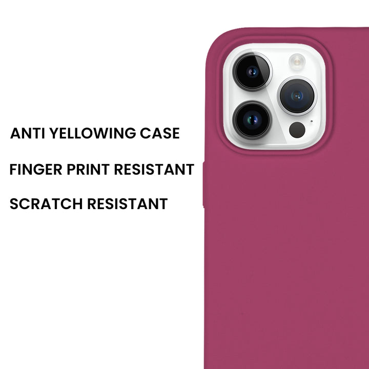 Silicone Case for iPhone 14 Pro, Matt Finish, Hard Case - 10 Colors - Just Adore