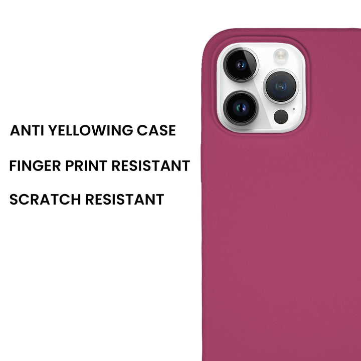 Silicone Case for iPhone 14 Pro Max, Matt Finish, Hard Case - 10 Colors - Just Adore