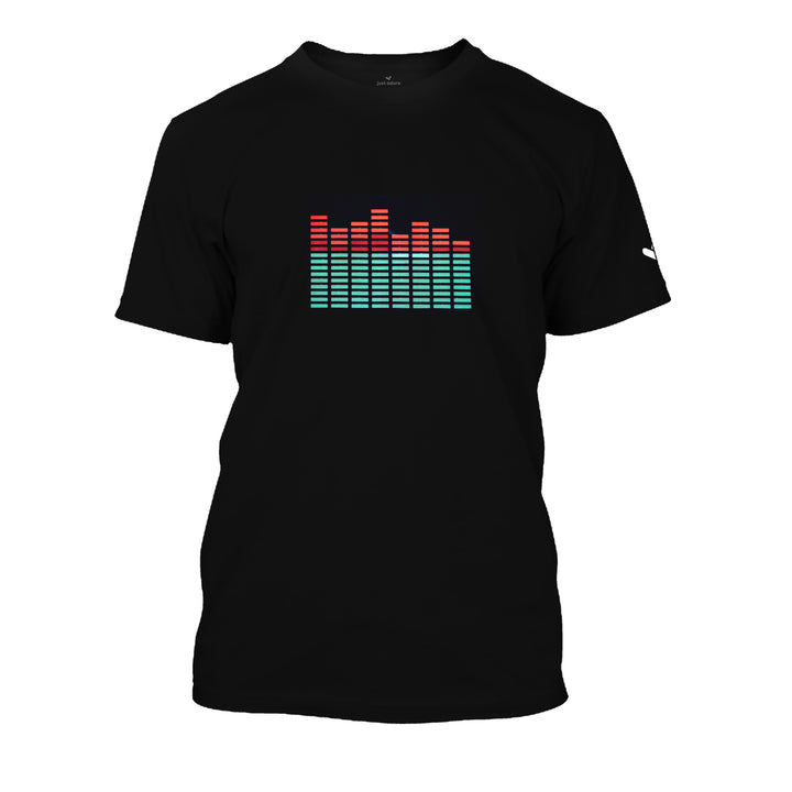 Equalizer LED T-shirt Black - Unisex - Just Adore