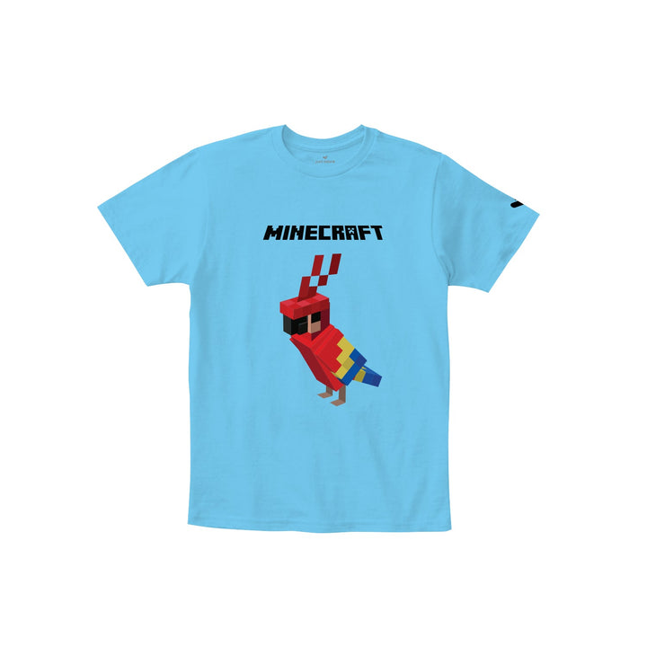 Scarlet Macaw Parrot Minecraft Kids T-shirt - Just Adore