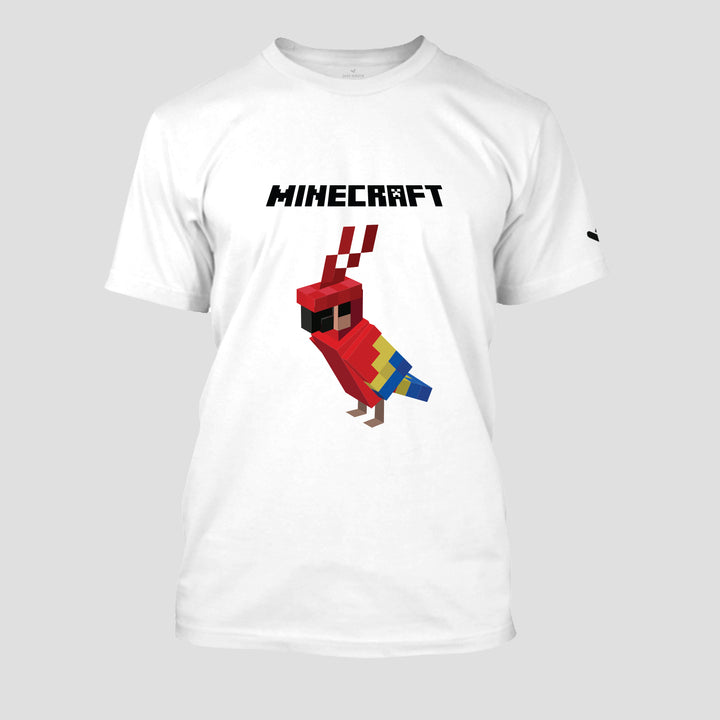 Scarlet Macaw Parrot Minecraft T-shirt - Unisex - Just Adore