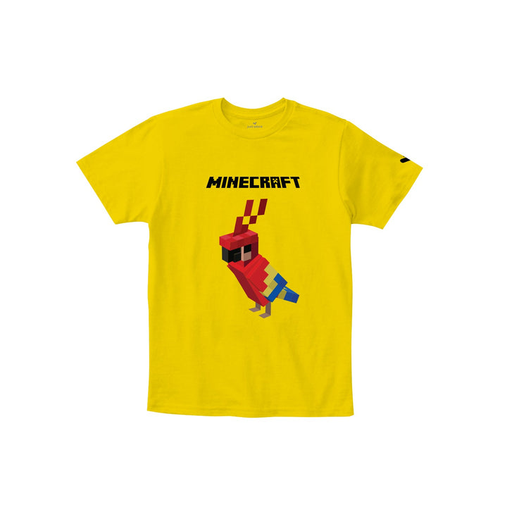 Scarlet Macaw Parrot Minecraft Kids T-shirt - Just Adore