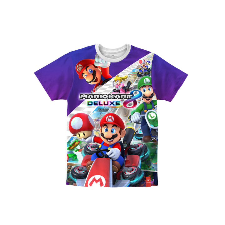 Mario Kart 8 Deluxe Sublimation Printed Kids Tshirt - Just Adore