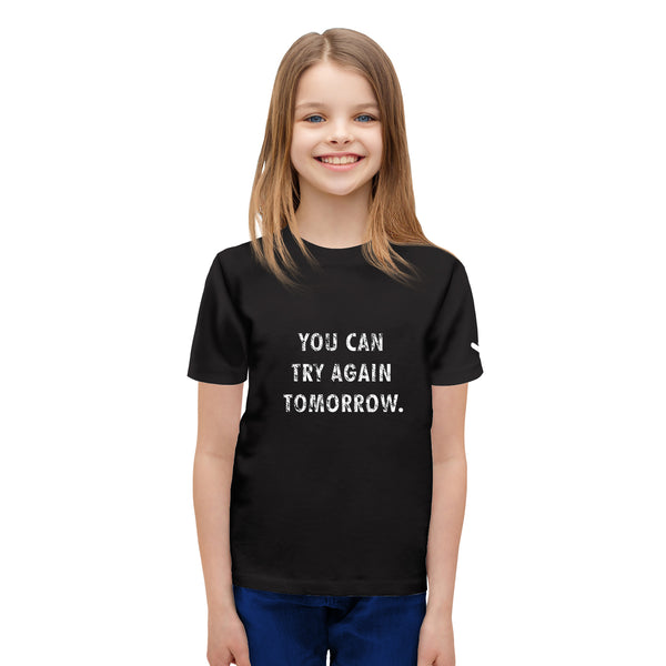 Kids Motivation Tshirt - Try Again Tomorrow - Just Adore
