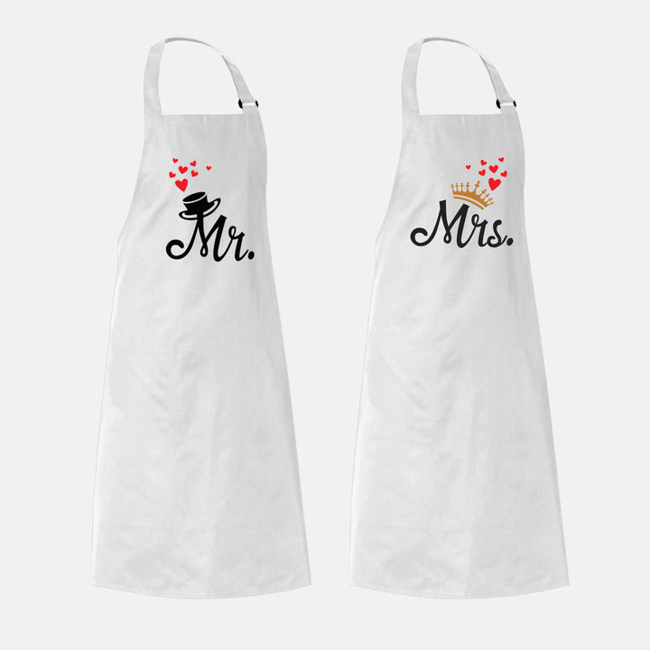 Mr and Mrs Couple's Apron - Just Adore