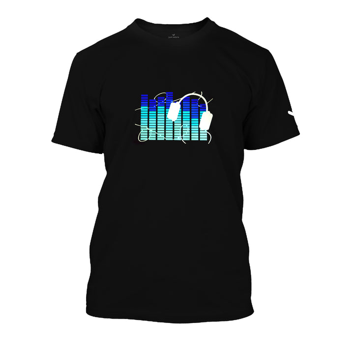 Musical Headphone LED T-shirt Black - Unisex - Just Adore