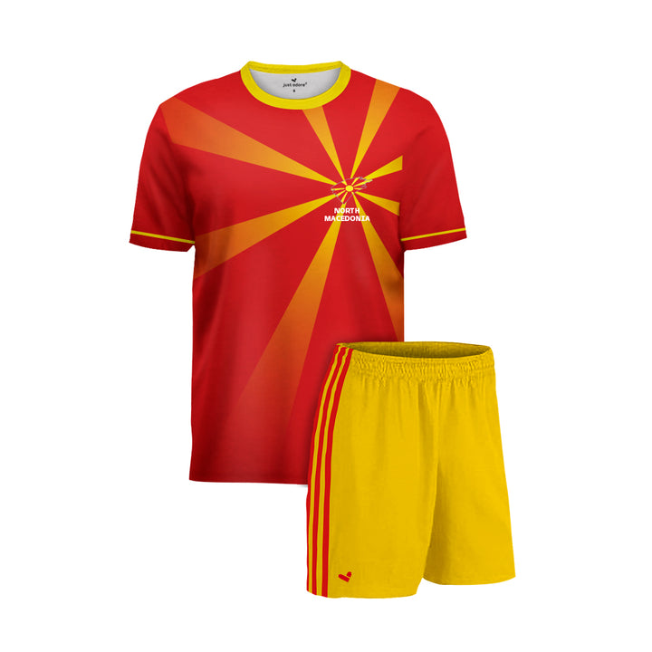 North Macedonia Football Team Fans Home Jersey Set - Just Adore