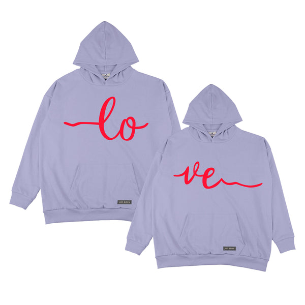 Love Oversized Couples Hoodie - Just Adore